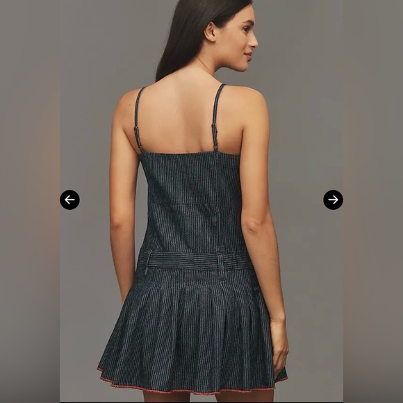 Pilcro Sleeveless Pleated Denim Romper (playsuit) from Anthropologie - Picture 3 of 5